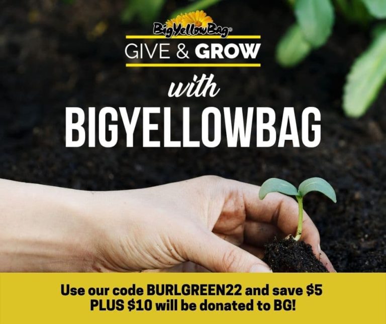 Big Yellow Bag Give & Grow is HERE! BurlingtonGreen